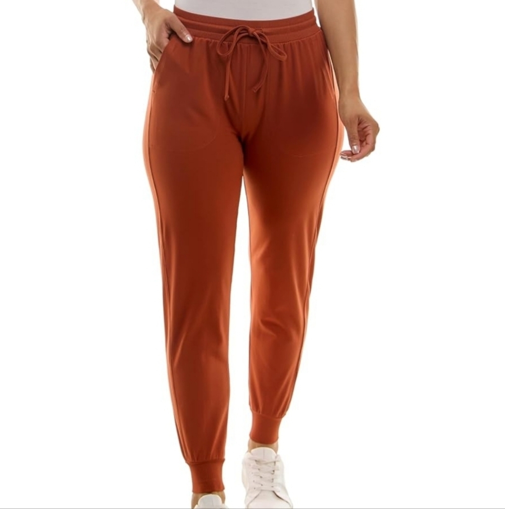 Zac & Rachel Women's Pull on Jogger Pant with Tie Front and Side Pockets Size 1X